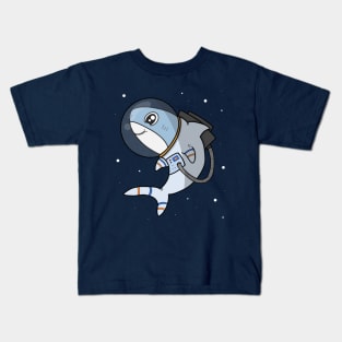 Cute Shark Astronaut Kids T-Shirt